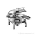 Hôtel Party Hotel Steel Steel Round Food Warmer